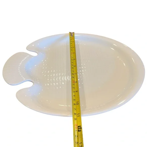 Utsuwakan Original Porcelain Fish Platter, White Japanese Serving Plate,VTG